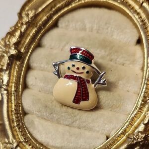 BEST Brand Festive Snowman Pendant with Red and Green Accents